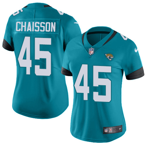 Nike Jacksonville Jaguars #45 KLavon Chaisson Teal Green Alternate Women Stitched NFL Vapor Untouchable Limited Jersey->women nfl jersey->Women Jersey